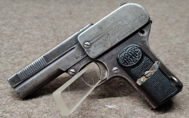 Waffe Pistole Dreyse Kal. 7,65 Browning