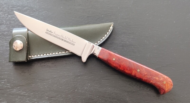 Messer Linder Super Stahl Nicker Sohlingen Germany- Rostfrei INOX. WN 1.4116 geschmiedet