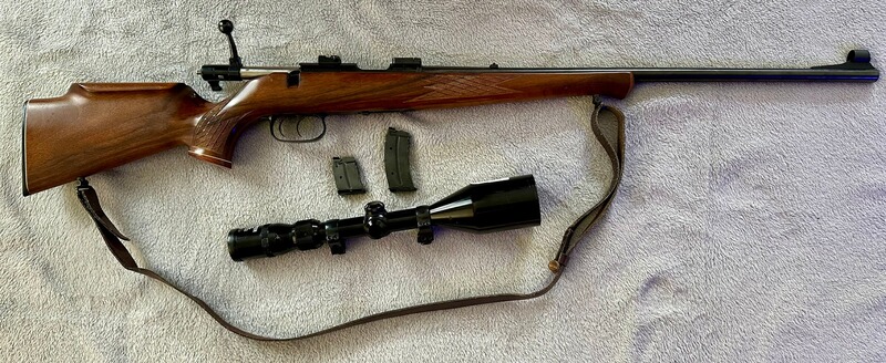 Anschütz Modell 1710 .22lr – Deutscher Stecher, 2 Originalmagazine, ZF 4–12x56