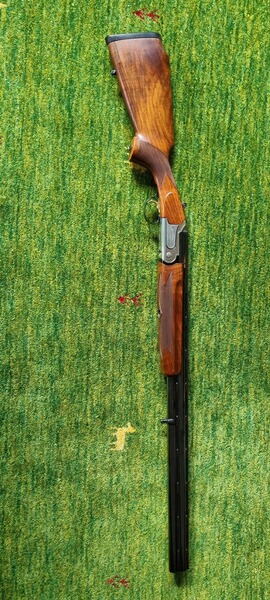Gut erhaltene Rottweil Bockdoppelflinte Mod. 700, Kal. 12/70 Dynamit Nobel Trap Skeet – Top Holz