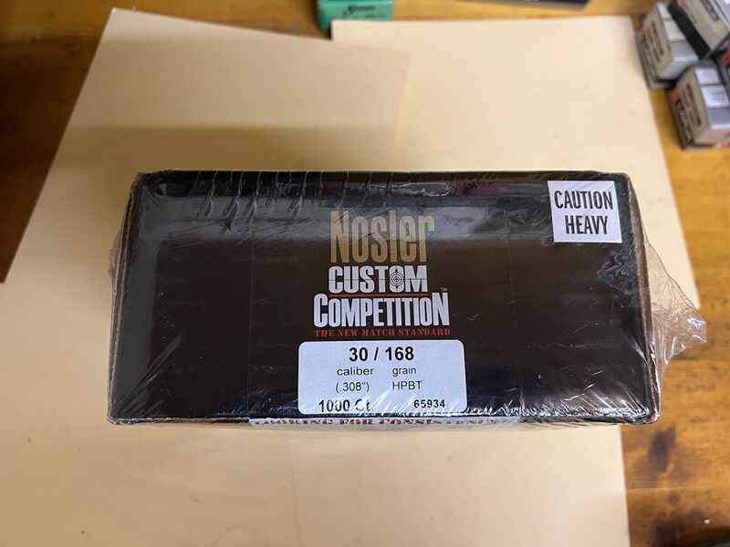 1000x Nosler Geschosse 30. Cal. 308" 168gr HPBT