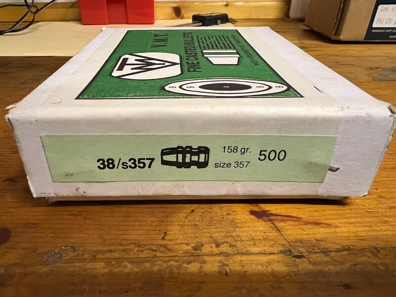 500x38. Cal .358" 158gr Semi Wadcutter Bleigeschosse V.M.T.