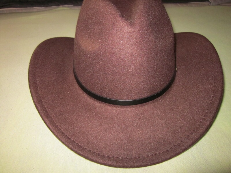 Westernhut - dunkelbraun mit Hutband