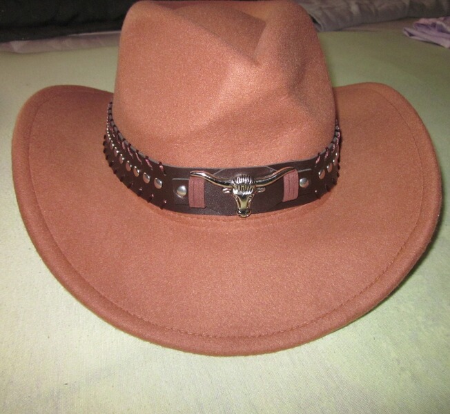 Westernhut - Braun mit Hutband