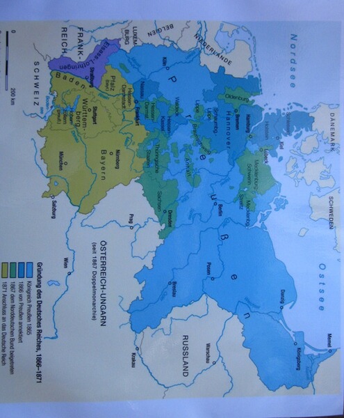 Landkarte- das Deutsche Reich ab 1871
