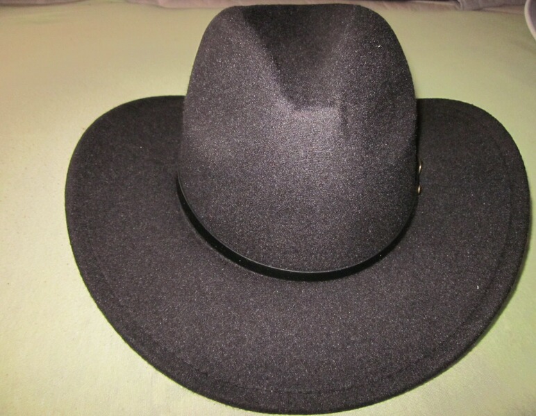 Westernhut - Schwarz mit Hutband