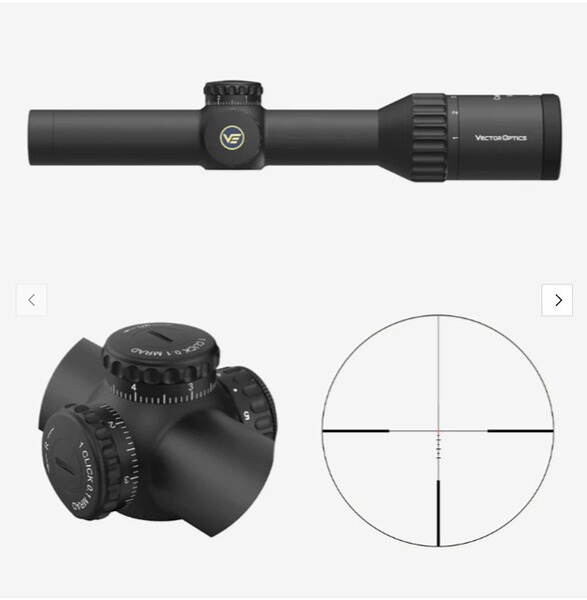 Vector Optics Continental x6 1-6x24i Fiber Zielfernrohr - für 21 mm Picatinny - 25 Jahre Garantie