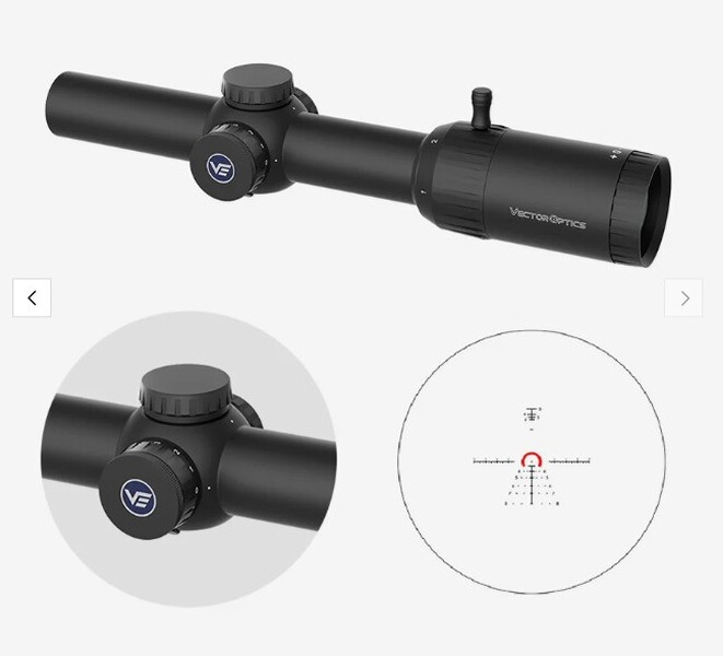 Vector Optics SCFF-60 Constantine 1-8x24 FFP RAR - für 21 mm Picatinny (für Sportschießen)