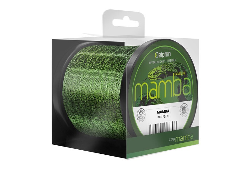 Monofile Angelschnur - Delphin MAMBA Carp / Tarnung 0,30 mm 7,0 kg 600m