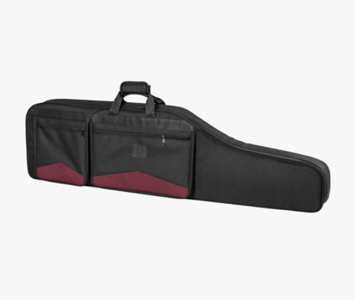 Gewehrfutteral aus Nylon mit gepolsterten Nylonfutter schwarz-rot - Länge 128 cm