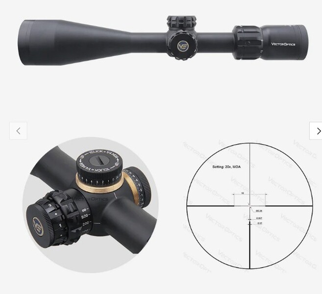 Vector Optics SCOL-44 Paragon 4-20x50 Zielfernrohr - für 21 mm Picatinny - 5 Jahre Garantie