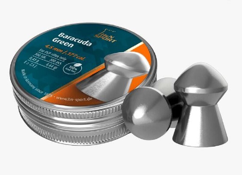 5 x Luftgewehrmunition H&N Baracuda Green bleifrei 5,5mm = 5 Dosen mit jeweils 200 Diabolos