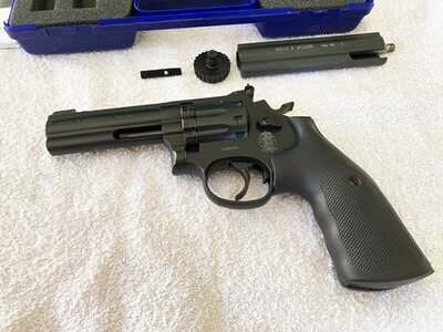 Smith & Wesson 586/686 mit Wechsellauf, Co2-Revolver, Diabolo