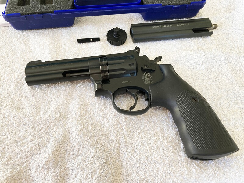 Smith & Wesson 586/686 mit Wechsellauf, Co2-Revolver, Diabolo