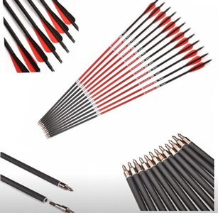 12 Neue und ungebrauchte Fiberglaspfeile 30“ , compoundbogen