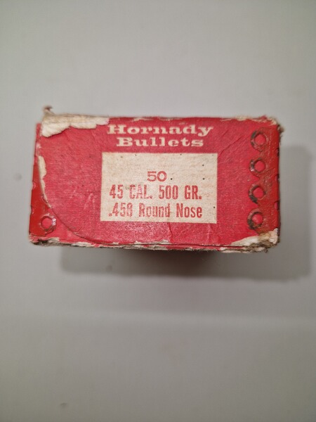 Hornady Bullets 45 Cal 500 GR .458 Round Nose