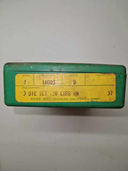 3 DIE SET .30 CARB RN