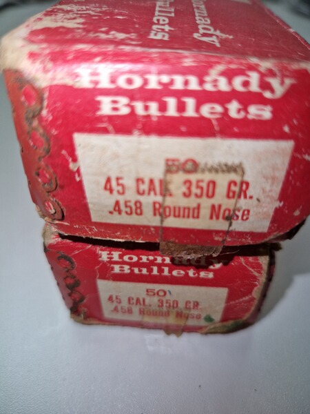 Hornady Bullets 45 Cal 350 GR .458 Round Nose