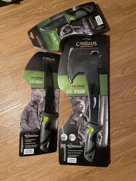 Les Stroud Survival Paket Messer Axt Säge
