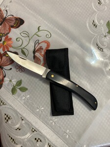 Erstklassiges Großes HIPPEKNIEP Taschen-Klappmesser-Messerheft Eiche schwarz NEU