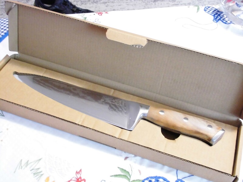 Moritz&Moritz Profi-Damastmesser 20cm-67 Lagen Damaststahl-Heft Akazienholz NEU! + Erstklassig!