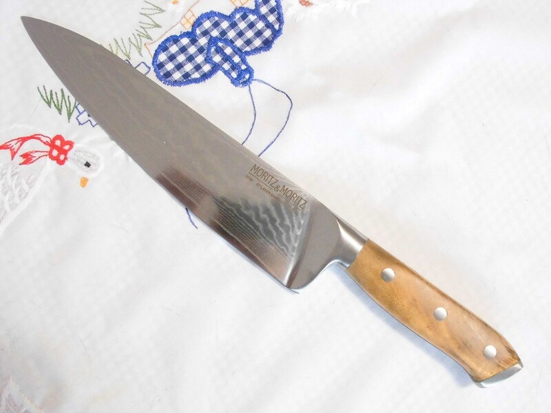 Moritz&Moritz Profi-Damastmesser 20cm-67 Lagen Damaststahl-Heft Akazienholz NEU! + Erstklassig!