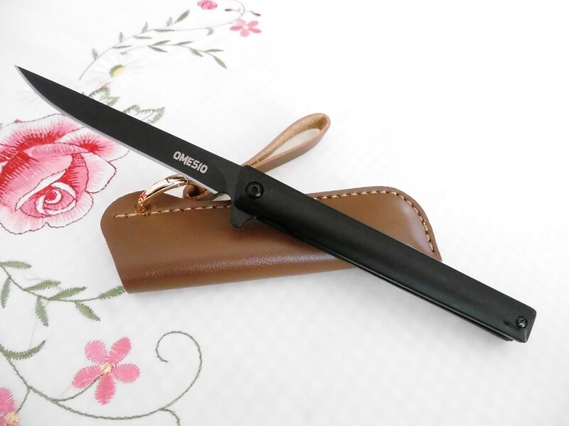 Exklusives: DARK OMESIO-Slim-Einhand Taschenmesser-Edelstahl-Heft: Edelstahl Neu!