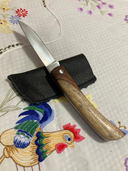 SOLINGER Klassik-Taschen/Klappmesser Natur-Echtholzgriff-Leder Messeretui Neu