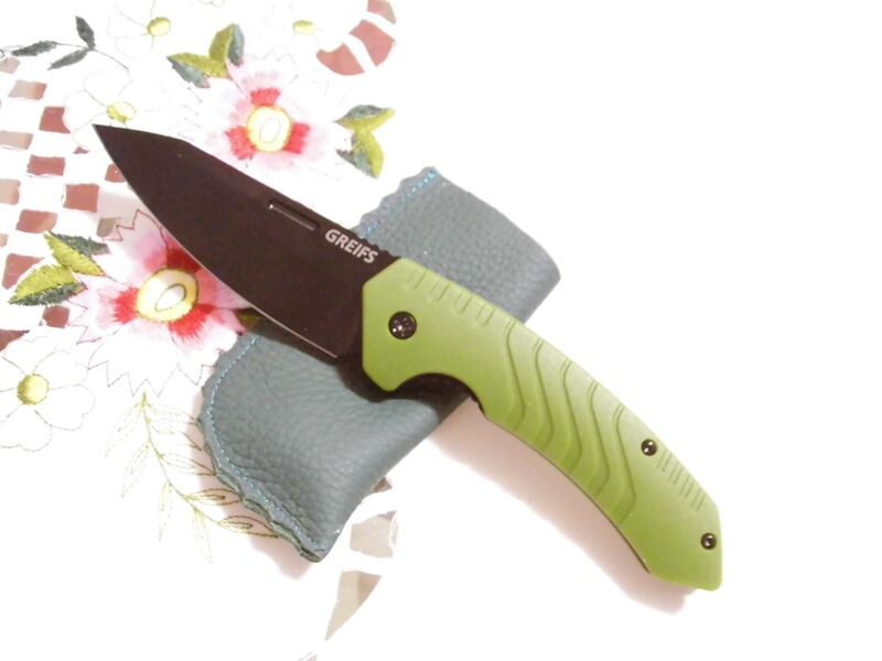 GREIFS® Klappmesser (Zweihandmesser) mit Messertasche Liner-Look scharf Neu !