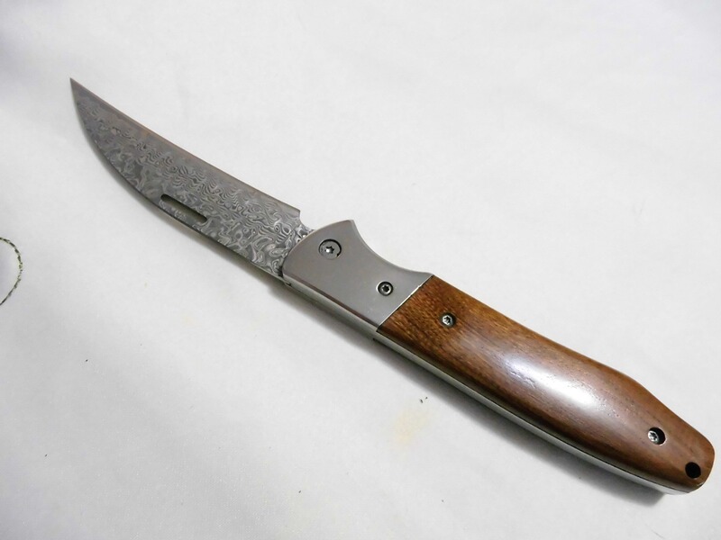 Klassik-Taschen/Klapp/Damastmesser Holzgriff-Echt-Leder Messertasche Neu