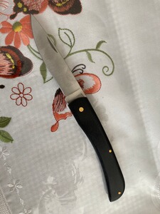 Erstklassiges Großes HIPPEKNIEP Taschen-Klappmesser-Messerheft Eiche schwarz NEU