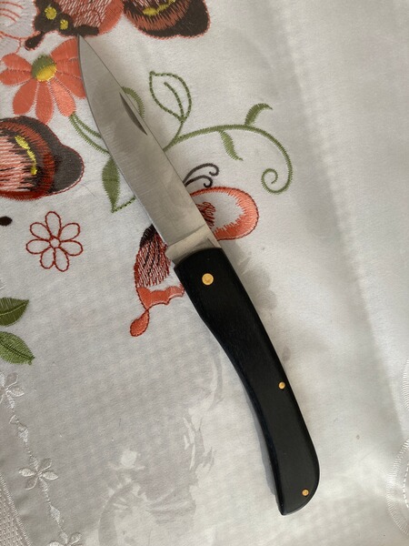 Erstklassiges Großes HIPPEKNIEP Taschen-Klappmesser-Messerheft Eiche schwarz NEU