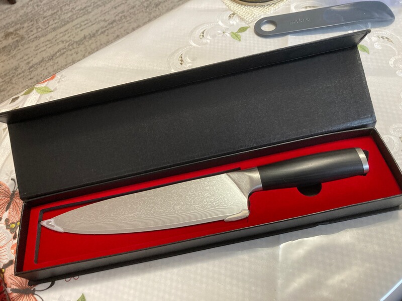 DAMASTMESSER Küchen/Allzweckmesser 67 Lagen Klinge 20cm, Länge 33cm NEU! SEHRGUT