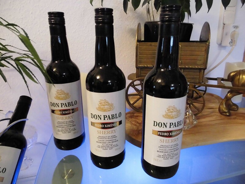 Ein SOMMER-TRAUM: 3 Stück Fl. Sherry:PEDRO XIMENEZ EDELSÜSS Jerez de La Frontera Andalusien NEU