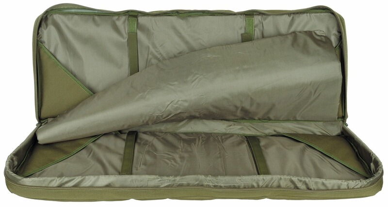 Gewehrtasche f. 2 Langwaffen bis 95cm Oliv m. Trennwand + Rucksackgurte – Doppel Futteral