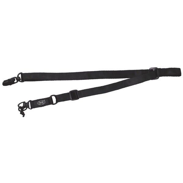 Gewehrriemen Schwarz Nylon m. Karabiner und Clipverschluss - Gewehrgurt Waffenriemen