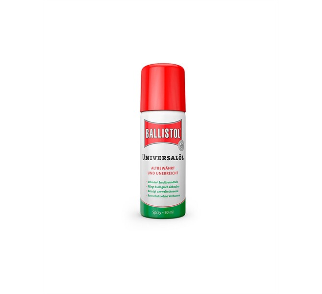 Ballistol ® Universalöl - Spray 50ml - Der Klassiker zur Pflege von Holz, Leder und Metall