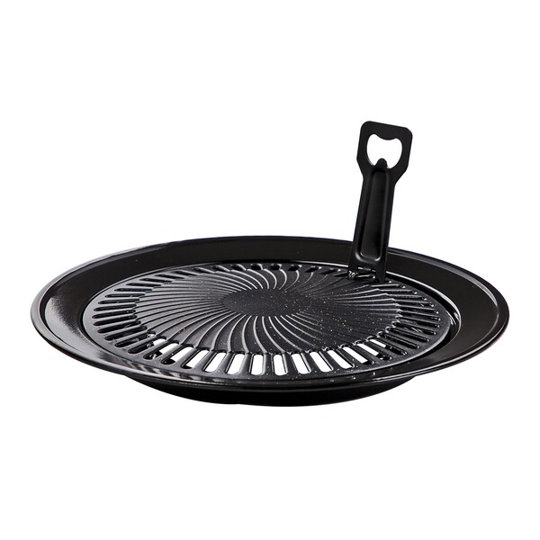 Grillplatte für Camping Gaskocher, Gasherde und BBQ´s mit Antihaft-Beschichtung - Flaschenöffner