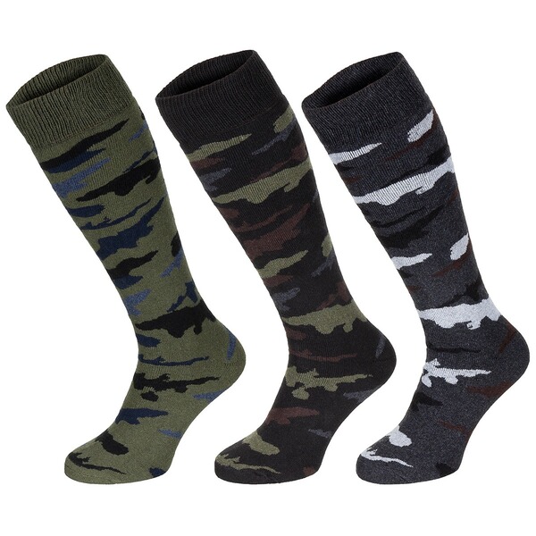 Wintersocken / Strümpfe "Esercito" lang 3er Pack (39-42) tarn