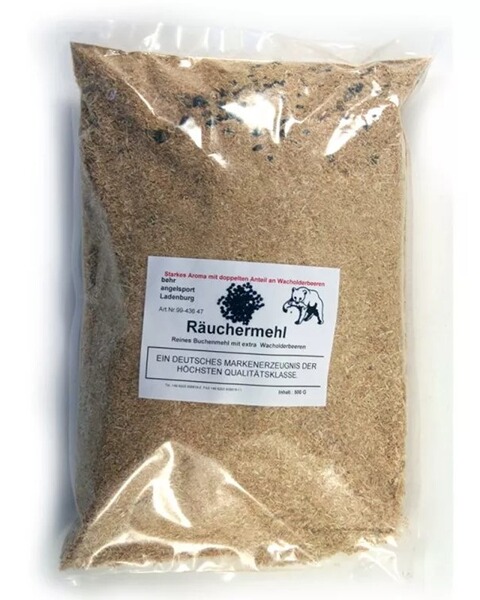 Behr Räuchermehl - Buche mit Wacholder - 500g für Fisch / Fleisch / Gemüse