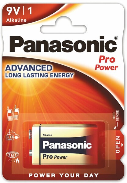 PANASONIC 9 Volt Block Batterie - ideal für ESP Elektroschocker