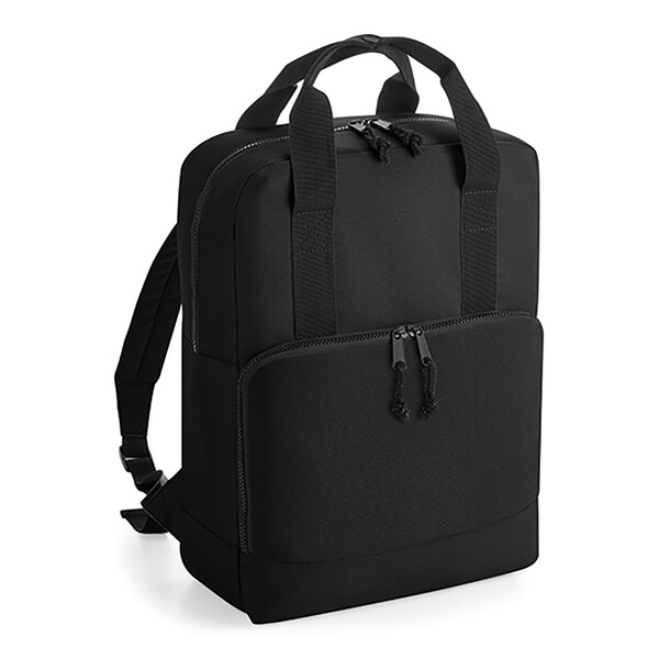 Recycling-Doppelgriff-Kühlrucksack 17 Liter - Schwarz