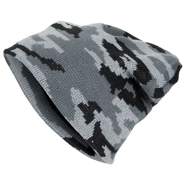 Strickmütze "Beanie" Tarn (Schwarz-Weiß-Grau) - Unigröße - fein gestrickt