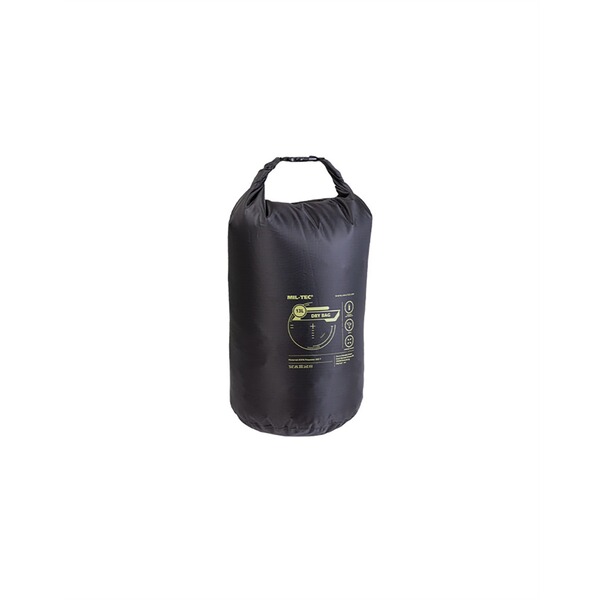 Dry Bag - 13 Liter - wasserfest - Schwarz - Packsack - Schutz vor Regen und Feuchtigkeit