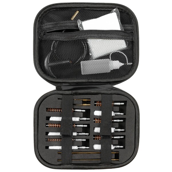 Pistolen Reinigung - Set / Waffenreinigung + Box für Kaliber cal. .22, .30, .270, .40, .38, .45