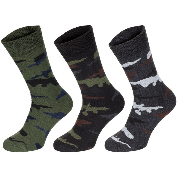 Socken / Strümpfe "Esercito" 3er Pack (43-46) Tarn / Camouflage halblang