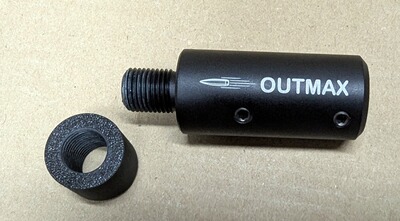 OUTMAX Laufadapter / Klemmadapter 16 mm auf 1/2"x20 UNF – für Schalldämpfer inklusive Gewindeschutz