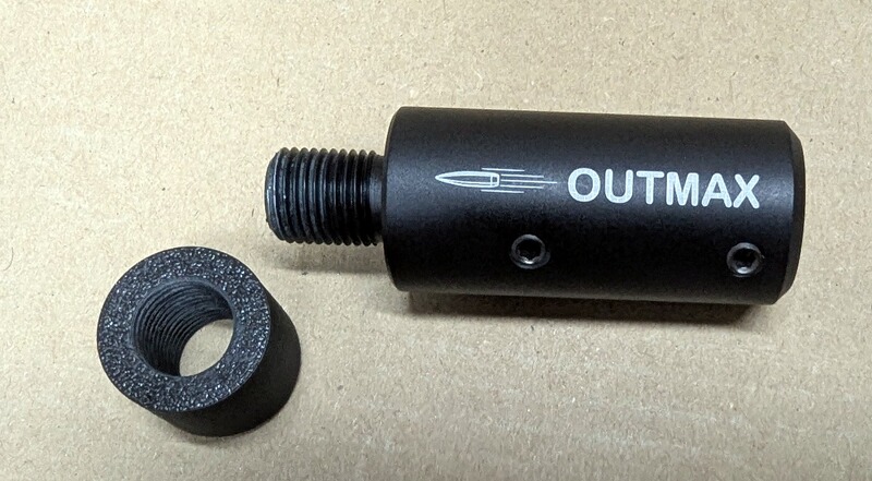 OUTMAX Laufadapter / Klemmadapter 16 mm auf 1/2"x20 UNF – für Schalldämpfer inklusive Gewindeschutz