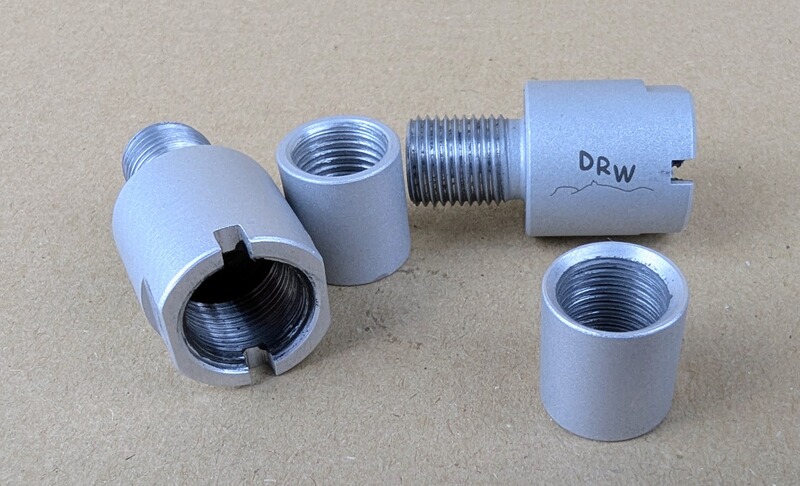 Gewindeadapter M15x1 auf 1/2" 20 dem klassichen Luftgewehr gewinde bzw. F Zeichen Aluminium