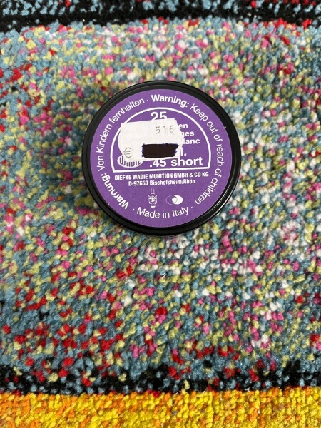 Wadie .45 Short Knallpatronen
